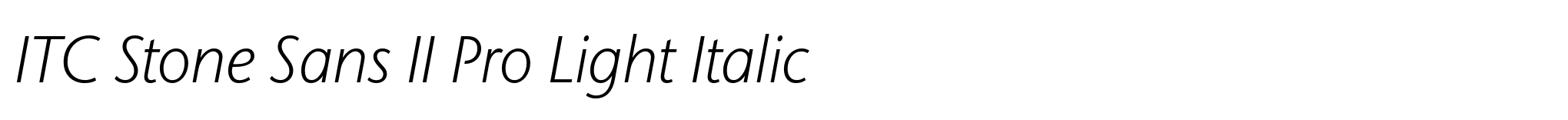 ITC Stone Sans II Pro Light Italic image